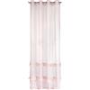 Eurofirany Tenda con Glitter, Liscia, Trasparente, 8 Occhielli, Trasparente, Elegante, Alta qualità, Glamour per Camera da Letto, Soggiorno, Lounge, Rosa, 140 x 250 cm