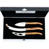 Laguiole Style de Vie Coltello da Formaggio Luxury Line, 3 Pezzi, legno d'ulivo