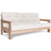 Vivere Zen Divano letto futon Levante Naturale/Non Verniciato (Struttura Non Verniciata 140x200 + futon greggio)