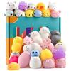 KUUQA 30pcs Giocattoli Animali Squishies Squeeze Easter Egg riempitivi, Coniglio Carino Mini Panda Gatto Morbido Stress Relief Squeeze Giocattoli per Bambini Compleanno Party Favors Goodie Bag
