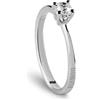 Damiani Anello solitario Veramore in oro bianco con diamante ct 0,15 G SI