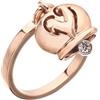 Chantecler Anello in oro rosa e un diamante nel batacchio