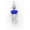 Chantecler Ciondolo Corno mini argento e smalto blu majorelle