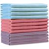 HRainbow Panni Microfibra Panno di Pulizia in Microfibra per Casa Cucina Specchio Bagno Ufficio Auto Moto Confezione da 12,Multicolore,40 x30 cm