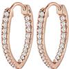 Elli Donna placcato oro Rotonda bianco Zirconia cubica