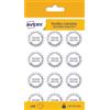 Avery Confezione da 48 puntini Next Inspection + 12 mesi + anni 20-25, materiale anti-effrazione ultraresistente, diametro 25 mm (VAL25NP) Avery