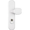 ABUS 122354 - Bandella protettiva LZS714 W EK, con protezione cilindro di forma circolare, colore: Bianco