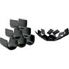 Alessi Noè GIA13 B Portabottiglie di Design in Resina Termoplastica, Nero & La Stanza dello Scirocco Fruttiera, Acciaio Inossidabile, Nero, 24.5x23.2x6.2 cm