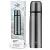 alfi ISOTHERM AV 500ml, cool grey mat, borraccia isolante in acciaio con bicchiere, ermetica con chiusura automatica, smontabile, caldo per 12 ore, anti-impronte, senza BPA
