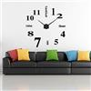 Timelike Orologio da Parete Fai-da-Te, 3D Adesivo Orologio Parete, Decorazione Facile da Montare Effetto 3D Riempire Vuoto Parete Moderno Adesivo Orologio Parete Decorazione per Casa, Ufficio, Hotel