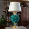 CERAMICHE CALTAGIRONE Lume Pigna Ceramica Siciliana Caltagirone Verde cm 85