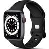 CeMiKa Cinturino Compatibile per Apple Watch Cinturino 38mm 40mm 41mm 42mm 44mm 45mm 46mm 49mm, Silicone Ricambio Cinturini per iWatch Series 11 10 9 8 7 6 5 4 3 2 1 SE3 SE, 38mm/40mm/41mm-S/M, Nero