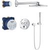 GROHE SmartControl Set Doccia da Incasso, Miscelatore SmartControl 2 Vie, Soffione Rainshower 310, Manopola Euphoria Cosmopolitan Stick, Controllo a Pulsante, Cromo, 34709000