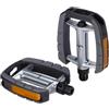 BBB Cycling - Pedali flat in alluminio ComfortLight BPD-43 per biciclette urbane ed elettriche - Catarifrangenti e sistema antiscivolo - Asse 9/16 - Colore nero