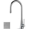Newform - Miscelatore monocomando Ycon cromo spazzolato con bocca tonda girevole - 64200.31.028