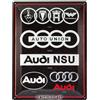 Nostalgic-Art Targhe Vintage, Audi - Logo Evolution - Idea Regalo per Accessori per Auto, in Metallo, Design Retro per Decorazione, 30 x 40 cm