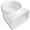 EDIL PLAST - LA VENTILAZIONE CURVA VERTICALE IN ABS DA TUBO TONDO A RETTANGOLARE (E VICEVERSA) DN. 100 120X60 CGV126B