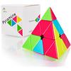 CUBIDI Pyraminx Cubo Magico 3x3x3 - Tipo Sydney - Pyramid Triangolo Magico Speed Cube - Antistress - Fidget Spinner Perfetto Come Gadget Compleanno Per Bambini E Adulti Adesivo Non Incluso
