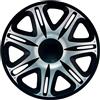 AUTO-STYLE J-Tec J14558 Nascar Copricerchi, Argento/Nero, 14