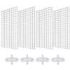 Amasawa 4 Pezzi Fishtank Divisori,Vassoio Acquario Cassa,Acquario con Griglia di Isolamento,con 4 Clip,per Acquari isolare Board Grid Vassoio Egg Crate Filtro Inferiore (Bianca)