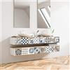 Ambiance Sticker Adesivi Autoadesivi, Decorazioni Murali, Adesivi per Piastrelle per Bagno e Cucina Piastrelle di Cemento Banuelos- 24 Piastrelle Adesive 10 x 10 cm