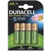 DURACELL Batterie ricaricabili Precaricate Stilo 2400 mAh AA blister da 4 - DURACELL DU75