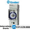 Finder Interruttore orario orologio giornaliero 2 moduli Din 1201 FINDER 12018230