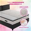 Topper memory DETRAIBILE a 7 zone, correttore materasso alto 6 cm con tessuto in COTONE ORGANICO sfoderabile - AIR MEMO COTONE 180x200 cm