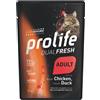 Prolife Dual Fresh Gatto Adult Bustine 85 gr - Anatra e Pollo - Confezione da 12 pezzi - Cibo umido per gatti - 1° ORDINE? scegli lo sconto BZR5 / BZR20 + 200 punti fedeltà