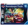 Ravensburger 10520 Cars Neon Racers Disney, Puzzle 100 Pezzi XXL