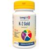 LongLife® K-2 Gold | Con menachinone da natto | VitaMK7 | Vitamina K2 in olio EVO ad alta biodisponibilità | Salute delle ossa e vascolare | Senza glutine e Halal