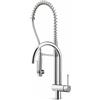 Newform - Set Moony lavello miscelatore monoforo cromo doppia bocca con doccia lavastoviglie 3155.21.018