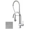 Newform - Set Moony lavello miscelatore monoforo nichel doppia bocca con doccia lavastoviglie 3155.31.028
