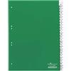 Durable 620005 - Divisorio con cavalierini termosaldati e set di etichette stampate e preinserite, f.to A4, 20 tasti, foratura 60/80 + 80x80x80 mm, verde