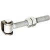 Alberts 418373 Bandella per cancelli, con dadi, vite ad occhiello zincata a caldo, perno di collegamento e anello di sicurezza in acciaio inox, Filettatura M20