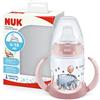 NUK First Choice bicchiere antigoccia | 6-18 mesi | Beccuccio in silicone a prova di perdite | Sfiato Anti-Colica | Temperature Control | Senza BPA | 150ml | Disney Winnie the Pooh (rosa)