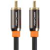 FosPower - Cavo RCA per Home Theater | Connettori Audio Placcati Oro 24K | Jack RCA Maschio/Maschio | Cavo Coassiale Audio S/PDIF Digitale | Cavo Audio Per HDTV, Subwoofer, Sistemi Hi-Fi | 2m |