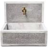 Lavello con frontale q-bilbao anticato colore grigio - 45x35x40.5 cm