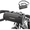 ROCKBROS Borsa Manubrio Impermeabile Bici MTB Monopattino Borsa Manubrio Anteriore Bicicletta Eccellente Impermeabilità Grande capacità 2L Portatile Leggera Tracolla in Regalo