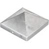 Alberts 217242 Copripalo per pali in legno, forma alta, alluminio fuso, lucido, 120 x 120 mm