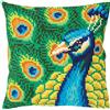 Collection D'Art Cuscino Kit/Proud PEACOCK/40 X 40, Multi, 40 x 40 cm
