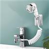 auvstar Set di Doccetta Regolabile per Lavello Doccetta con Attacco Rapido Doccetta del Bagno, Spruzzatore Portatile per Bidet,Tubo Telescopico, Perfetto per Lavare i Capelli o Pulire il Lavandino