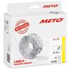 Meto Etichette per etichettatrice (22x12 mm, 1 linee, 12.000 pezzi, Bianco,rimovibili, per Meto, Contact, Sato, Avery, Tovel, Samark, ecc.)