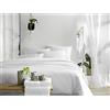 De Witte Lietaer Olivia Parure da Letto in Raso di Cotone Pettinato, Bianco, 260x240, 3 unità