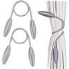 Eterspr 2 Pezzi Tende Fermatenda Fibbia, Tenda Fibbia Creativo Classico, Fermatende Tende Creative, per Home Office Soggiorno Camera da Letto Cucina Decorazione Finestra (Grigio）