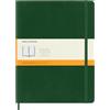 Moleskine Classic Notebook, Taccuino a Righe, Copertina Morbida e Chiusura Elastica, Formato XL 19 x 25 cm, Colore Verde Mirto, 192 Pagine