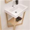 Colavene - Lavabo ALAQUA bicolore (bianco opaco + bianco lucido) in ceramica 70X50 - LAX7051T