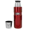 Thermos, Bottiglia Isolante Stainless King, in Acciaio Inox Satinato, capacità 0,47 l, codice Prodotto 4003.205.047, Rosso, 4003.248.047