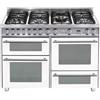 Lofra PBP126SMFET+MFT/2AEO Cucina a Gas 7 Fornelli con forno Elettrico da 120 cm Perlato, Acciaio inossidabile, Bianco