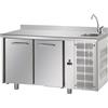 Tecnodom Tavolo Refrigerato Positivo Tecnodom 2 Porte GN 1/1 con Alzatina e Lavello